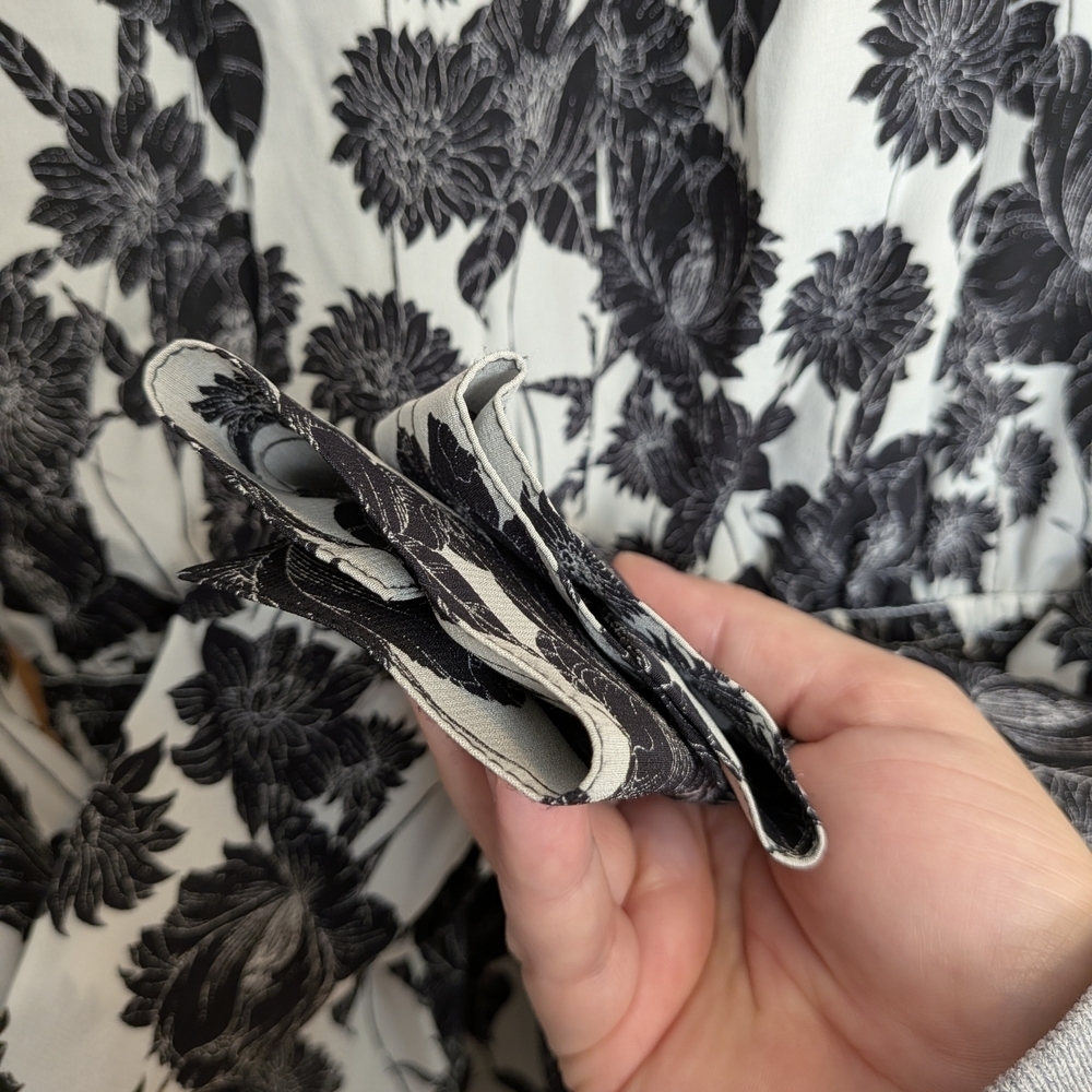 Jason Wu black and white silk floral necktie mini dress Size 0 - Picture 2 of 5